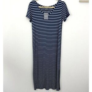 Navy and White Stripe Maxi Dress